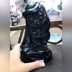 Black obsidian mermaid